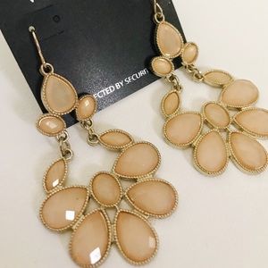 Blush pink statement piece earrings